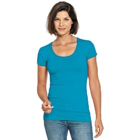 Turquoise crewneck t-shirt for her