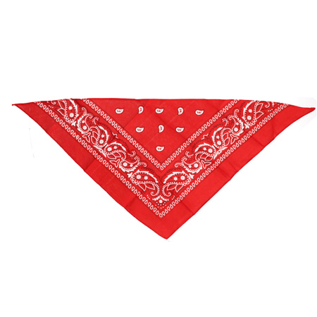 Boeren/cowboy zakdoek - rood - driehoekig - 78 x 36 cm