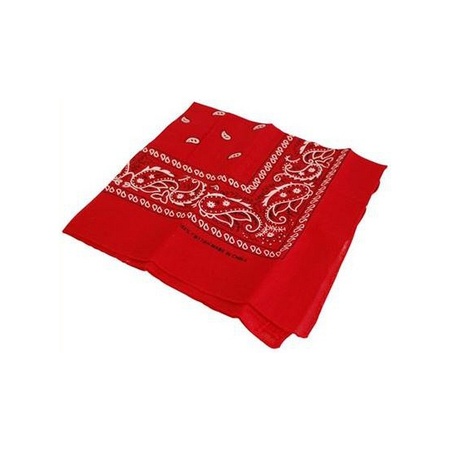 Boeren/cowboy zakdoek - rood - driehoekig - 78 x 36 cm