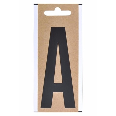 Bootnaam sticker letter A zwart 10 cm