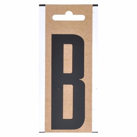 Bootnaam sticker letter B zwart 10 cm