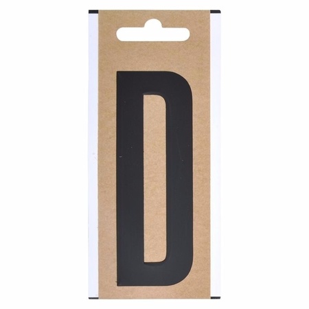 Bootnaam sticker letter D zwart 10 cm