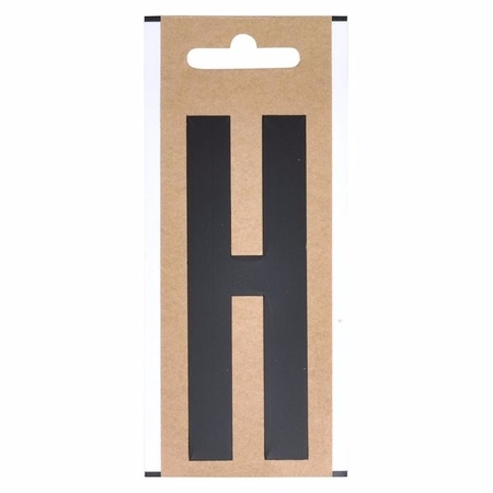 Bootnaam sticker letter H zwart 10 cm