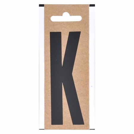 Bootnaam sticker letter K zwart 10 cm