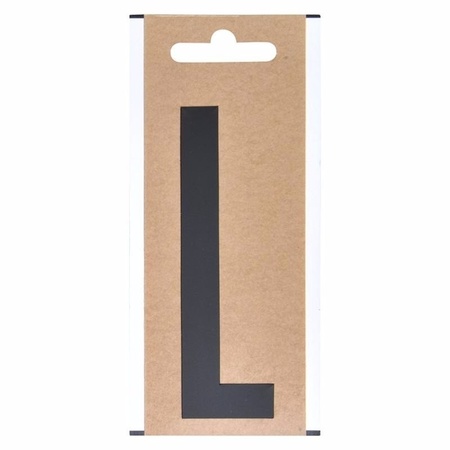 Bootnaam sticker letter L zwart 10 cm
