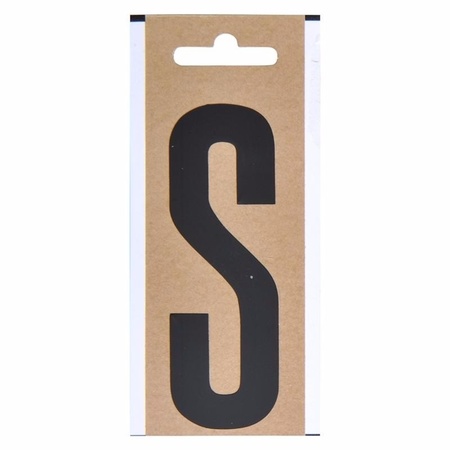 Bootnaam sticker letter S zwart 10 cm