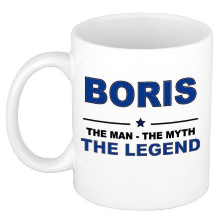 Boris The man, The myth the legend cadeau koffie mok / thee beker 300 ml