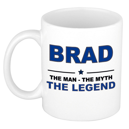 Brad The man, The myth the legend cadeau koffie mok / thee beker 300 ml