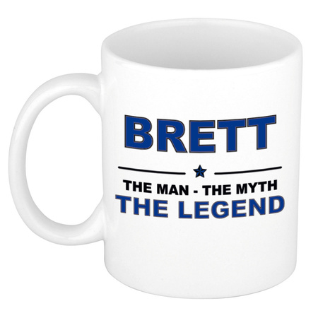 Brett The man, The myth the legend cadeau koffie mok / thee beker 300 ml