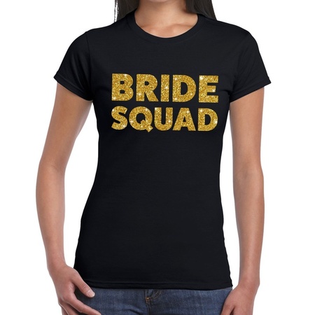Bride Squad glitter t-shirt black women
