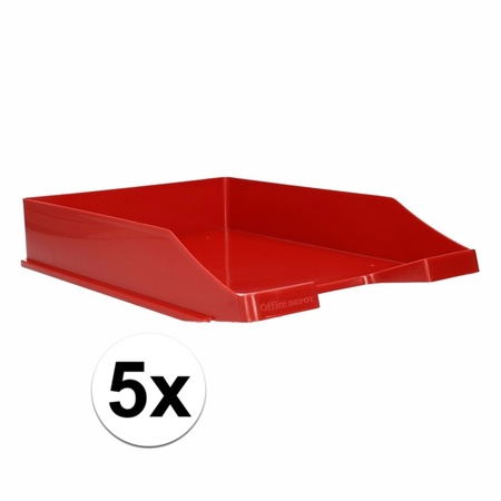 Letter tray red A4 size 5 x