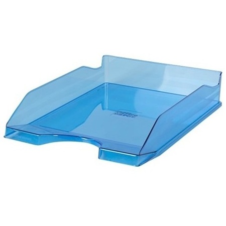 Letter tray transparent blue A4 size