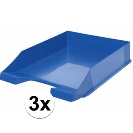 Letter trays blue A4 size 3 pcs