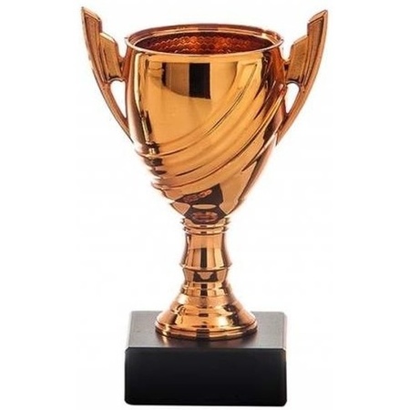 Bronzen trofee beker derde prijs 13 cm
