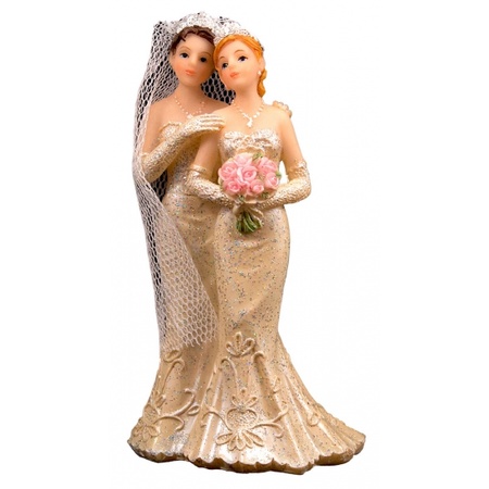 Bruidspaar taart decoratie 2 vrouwen - Gay koppel trouwfiguurtje