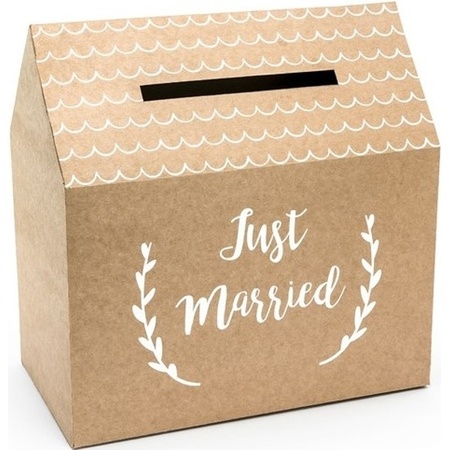 Wedding/marriage envelope box craft paper house 30 cm