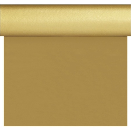 Bruiloft/huwelijk gouden tafelloper/placemats 40 x 480 cm