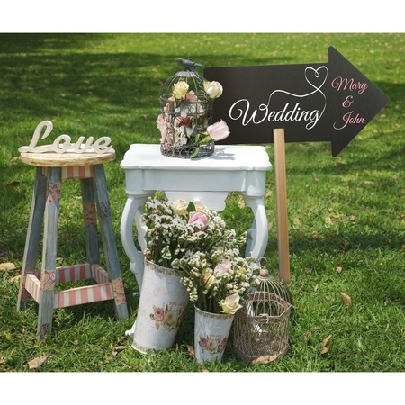 Wedding direction arrow sign 73 cm with marker
