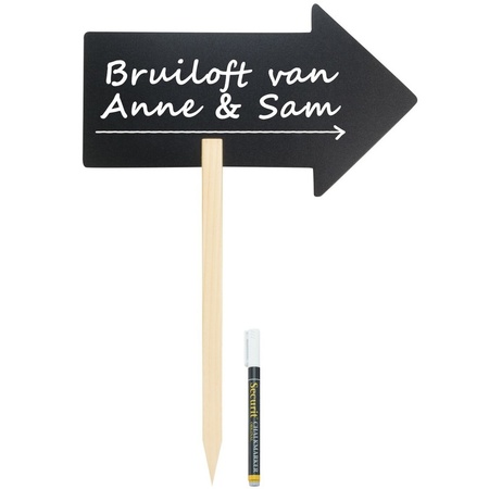 Wedding direction arrow sign 73 cm with marker