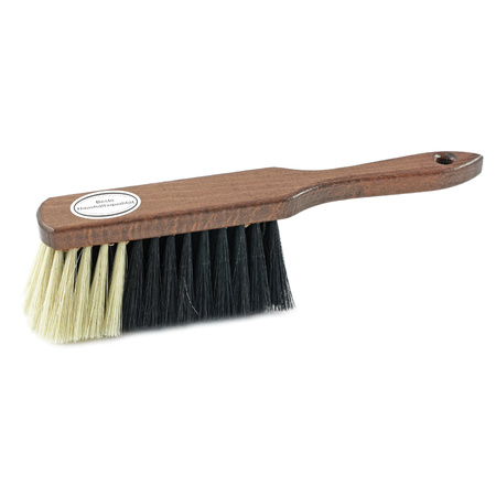 Brown soft dustpan / brush with mixed horsehair 30 cm