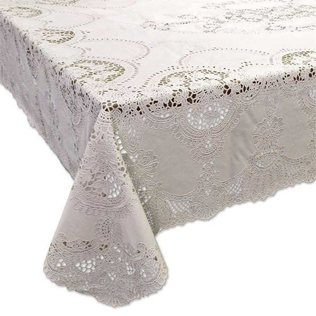 Outdoor tablecloth ivory white Amira 137 x 180 cm rectangle