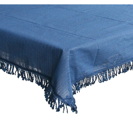 Buiten tafelkleed/tafelzeil blauw 130 x 160 cm rechthoekig