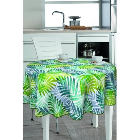 Buiten tafelkleed/tafelzeil tropische palmbladeren print 160 cm 