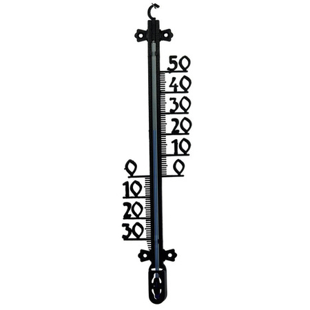 Thermometer outdoor black 65 cm