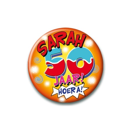 Button Sarah 50 jaar