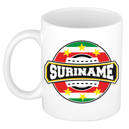 Cadeau koffiemok Suriname - Surinaamse vlag - 300 ml - keramiek
