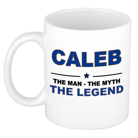 Caleb The man, The myth the legend cadeau koffie mok / thee beker 300 ml
