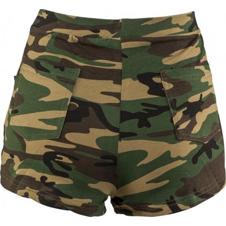 Camouflage print hotpants for women