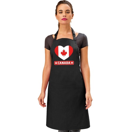 Canada heart apron black 