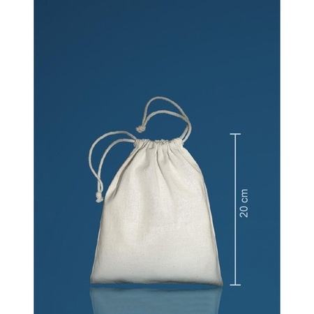 Cotton bag with drawstring 15 x 20 cm