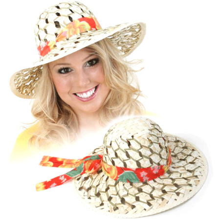 Toppers - Caribische stro hoed voor dames