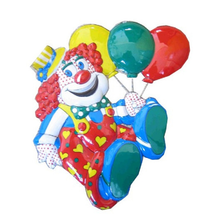 Carnaval decoratie schild clown ballonnen 50 x 45 cm