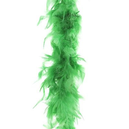 Carnaval verkleed boa met veren - neon groen - 180 cm - 45 gram - Glitter and Glamour