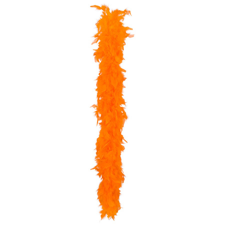 Carnaval verkleed boa met veren - oranje - 180 cm - 50 gram - Glitter and Glamour