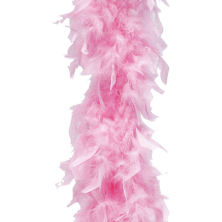 Carnaval verkleed boa met veren - roze - 180 cm - 45 gram - Glitter and Glamour