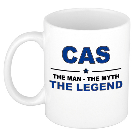 Cas The man, The myth the legend cadeau koffie mok / thee beker 300 ml
