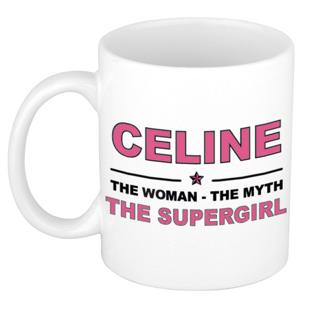 Celine The woman, The myth the supergirl cadeau koffie mok / thee beker 300 ml