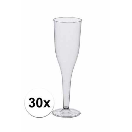 Champagne glazen van polystyreen 30 stuks