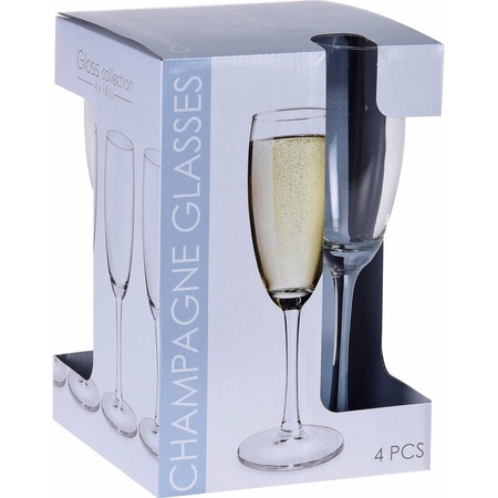4x pieces Champagne glasses 180 ml