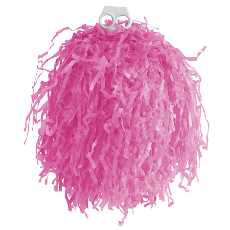 Cheerballs/pompons for cheerleaders - 1x - pink - size 33 cm