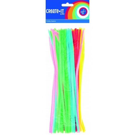 Pipe cleaners several fluorescent collors 30 cm 50 pieces