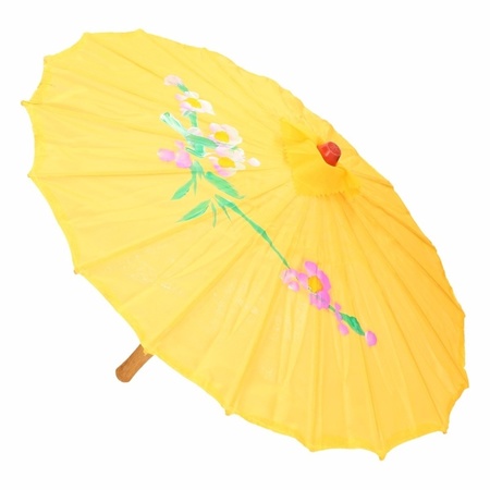 Chinese paraplu geel 50 cm