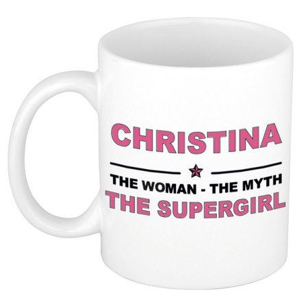 Christina The woman, The myth the supergirl name mug 300 ml