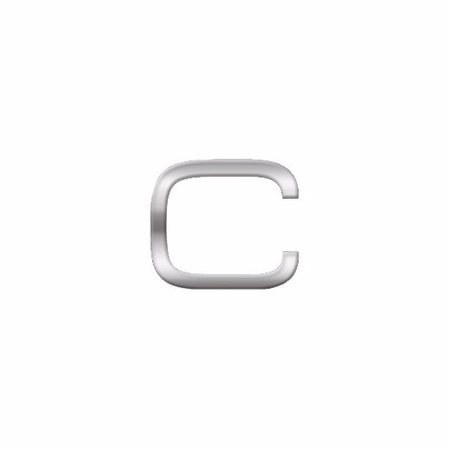Chrome 3d letter C small