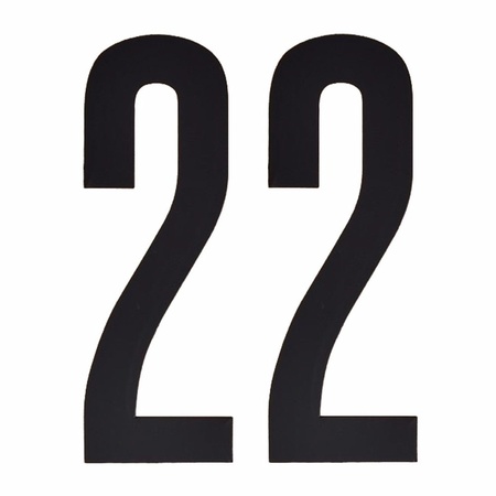 Number sticker 22 black
