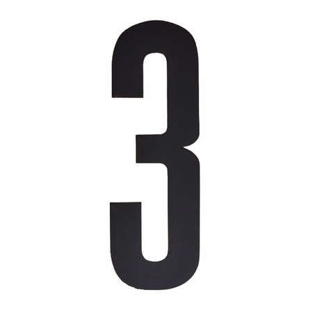 Cijfer sticker 3 black